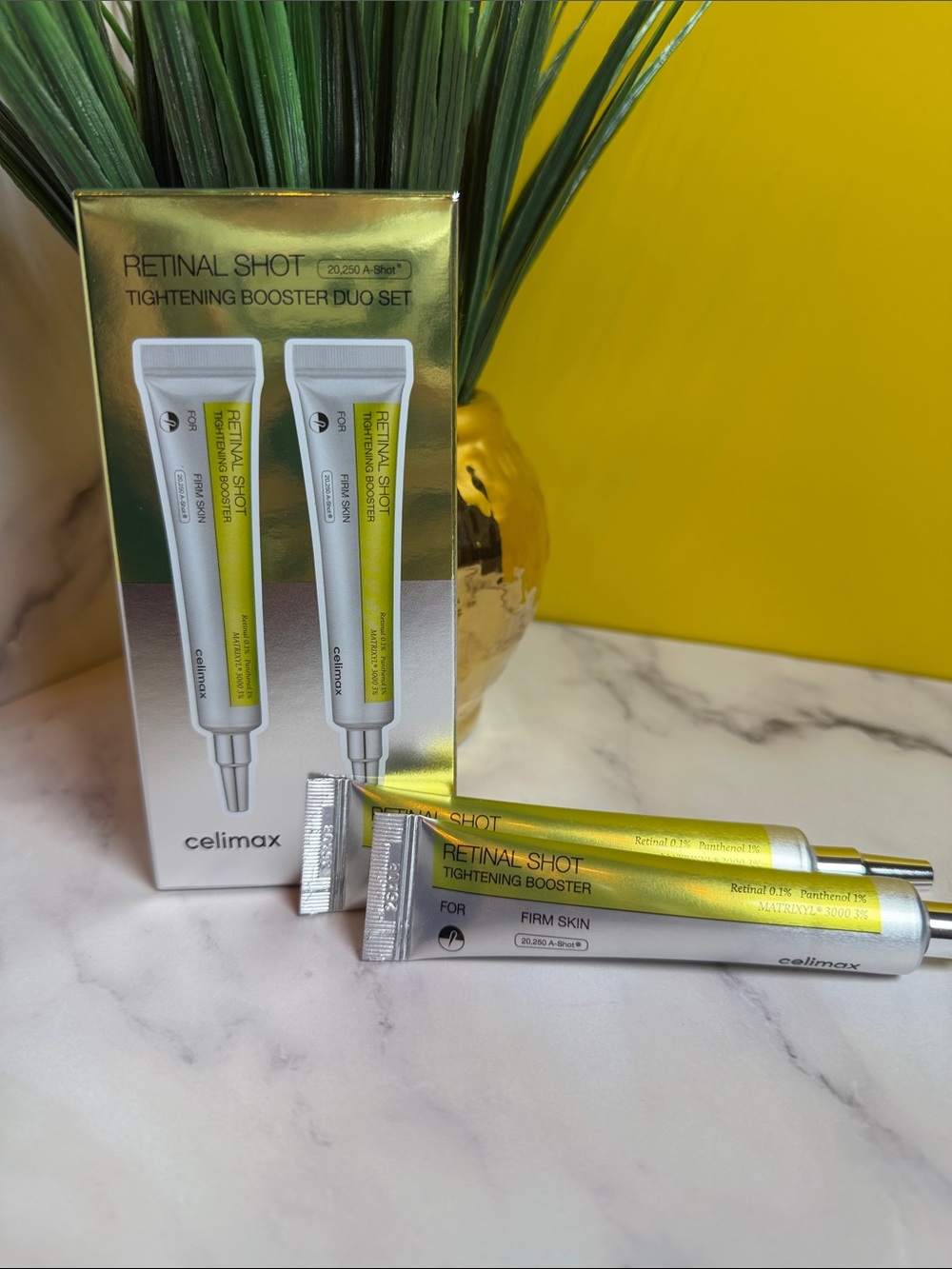 Celimax Retinal Shot Tightening Booster Duo - Silver & Yellow